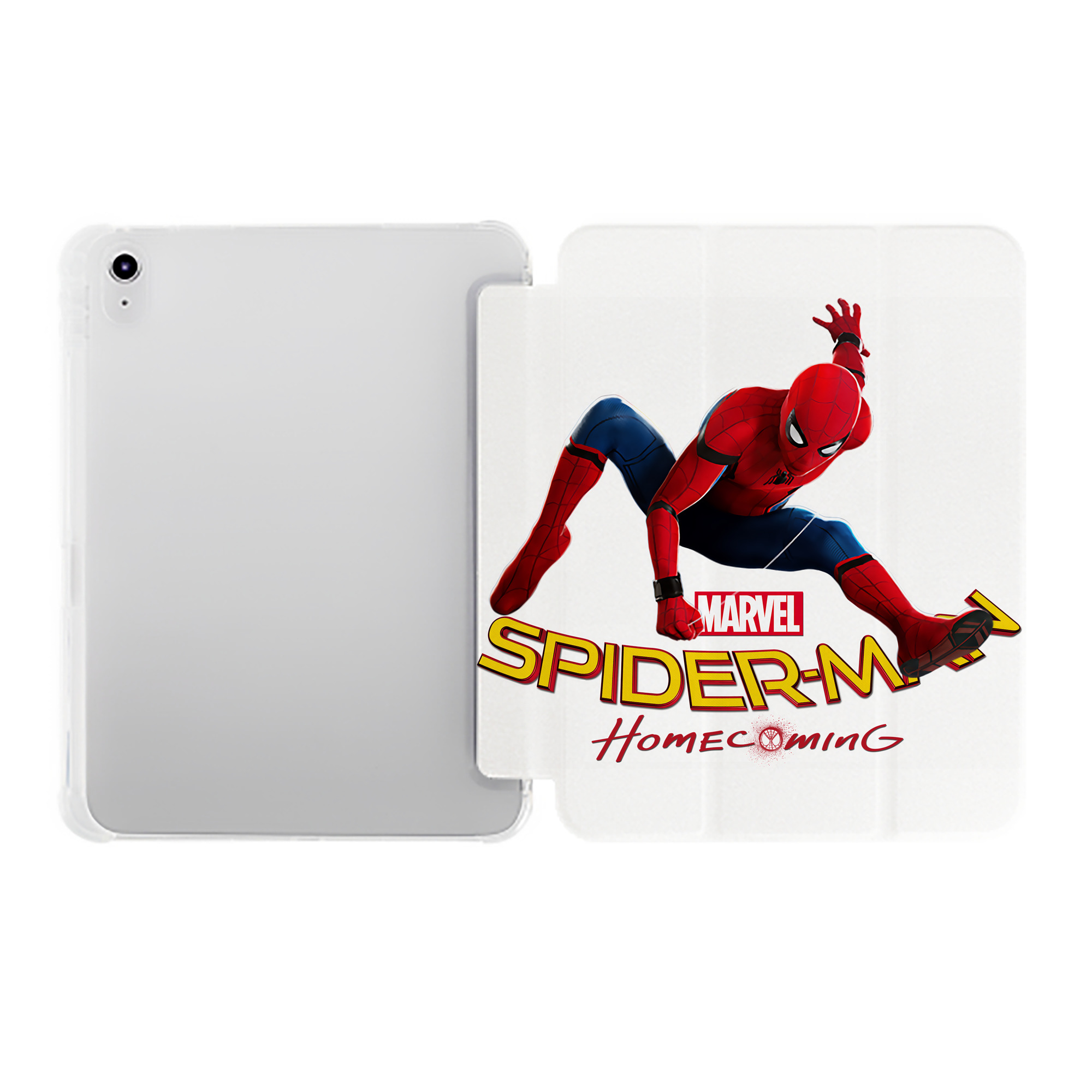 （画像用） Spider Man スパイダーマン IPad ケース ペン収納付き 三つ折りスタンド PUレザー×シリコン 対応機種9.5/10.5/10.9インチ